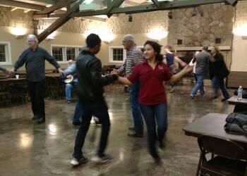 Square dancing in the lodge.