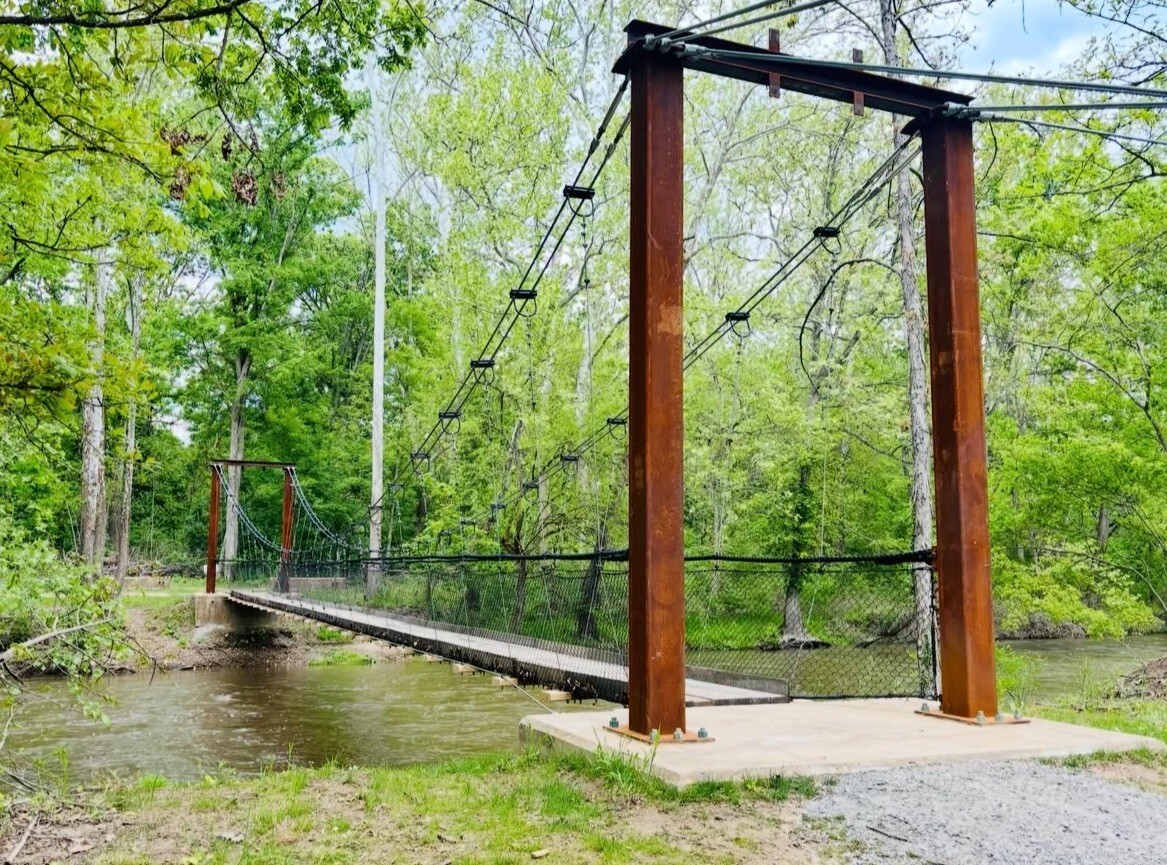 New Suspension Bridge at Wilson Preserve