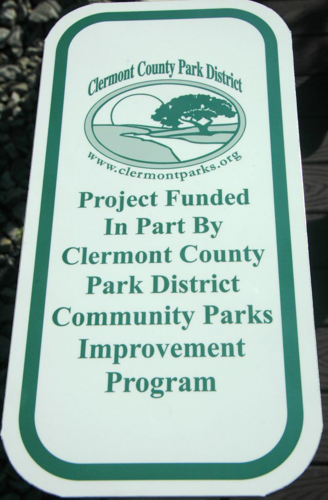 Clermont County Park District funding sign